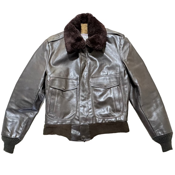 Vintage Oakton   Leather Bomber Flight Jacket. - Picture 8 of 10